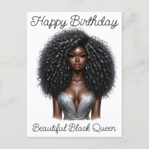 Black Girl Magic Birthday Sista Melanin Woman Helg Vykort