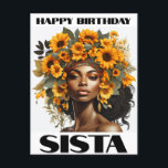 Black Girl Magic Birthday Sista Melanin Woman Helg Vykort<br><div class="desc">Black Girl Magic Anpassningsbar Personlig Birthday Sista Melanin Woman Queens</div>