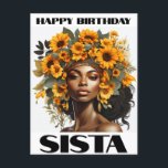 Black Girl Magic Birthday Sista Melanin Woman Helg Vykort<br><div class="desc">Black Girl Magic Anpassningsbar Personlig Birthday Sista Melanin Woman Queens</div>