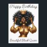 Black Girl Magic Birthday Sista Melanin Woman Helg Vykort<br><div class="desc">Black Girl Magic Anpassningsbar Personlig Birthday Sista Melanin Woman Queens</div>