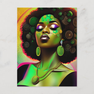 Black Girl Magic Birthday Sista Melanin Woman Helg Vykort