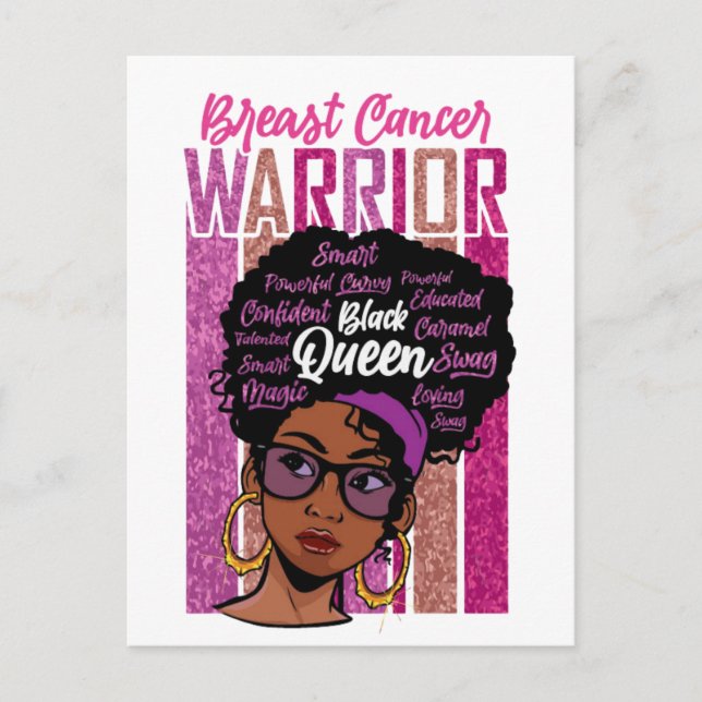 Black Girl Magic Birthday Sista Melanin Woman Helg Vykort (Framsida)