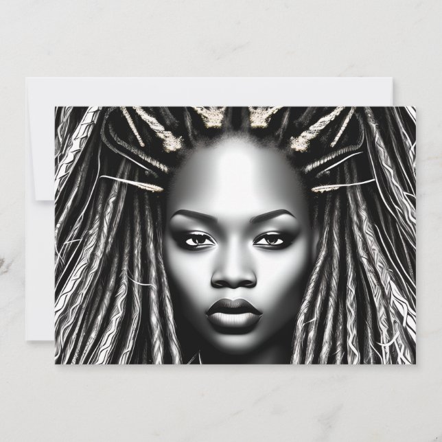 Black Girl Magic Birthday Sista Melanin Woman Inbjudningar (Framsida)