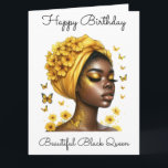 Black Girl Magic Birthday Sista Melanin Woman Kort<br><div class="desc">Black Girl Magic Anpassningsbar Personlig Birthday Sista Melanin Woman Queens</div>