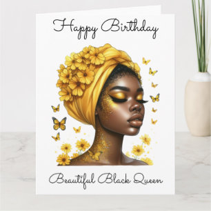 Black Girl Magic Birthday Sista Melanin Woman Kort