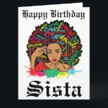 Black Girl Magic Birthday Sista Melanin Woman Kort<br><div class="desc">Grattis på födelsedagen Sista,  Black Girl Magic Anpassningsbar Personlig Birthday Sista Melanin Woman Queens</div>