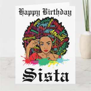 Black Girl Magic Birthday Sista Melanin Woman Kort