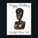Black Girl Magic Birthday Sista Melanin Woman Post Helg Vykort<br><div class="desc">Black Girl Magic Anpassningsbar Personlig Birthday Sista Melanin Woman Queens</div>