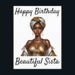 Black Girl Magic Birthday Sista Melanin Woman Post Inbjudan Vykort<br><div class="desc">Grattis på födelsedagen Bevackra Sista Black Girl Magic Anpassningsbar Personlig Birthday Sista Melanin Woman Queens</div>