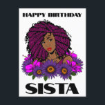 Black Girl Magic Birthday Sista Melanin Woman Post Vykort<br><div class="desc">Black Girl Magic Anpassningsbar Personlig Birthday Sista Melanin Woman Queens</div>