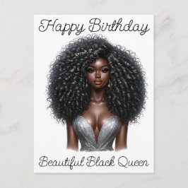 Black Girl Magic Birthday Sista Melanin Woman Vykort