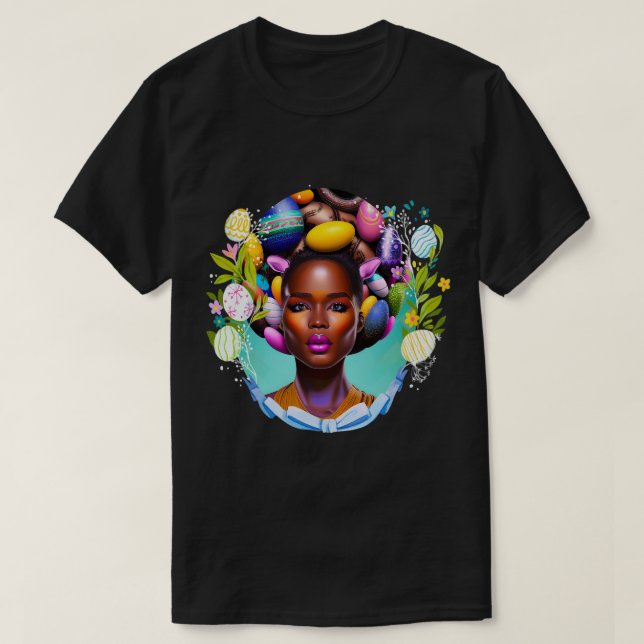 Black Girl Magic Easter Egg Hunt Spring Melanin Si T Shirt (Design framsida)