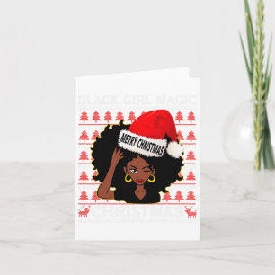Black Girl Magic God jul African American Kort