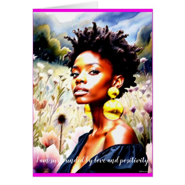 Black Girl Magic Hälsningskort (Framsidan)