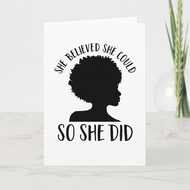 Black Girl Magic, hon trodde att hon kunde så hon  Kort (Framsida)