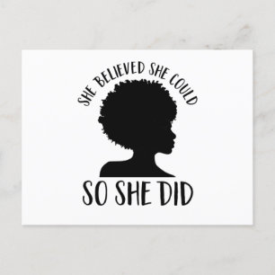 Black Girl Magic, hon trodde att hon kunde så hon Vykort