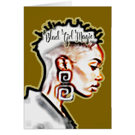 Black Girl Magic • Inspirerande Kaffehälsning Hälsningskort