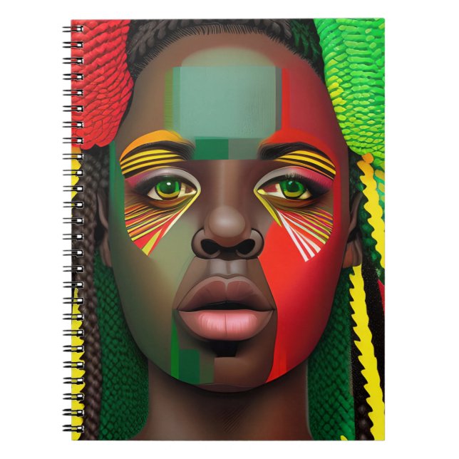 Black Girl Magic Melanin Poppin Juneteonde Queen Anteckningsbok (Framsidan)