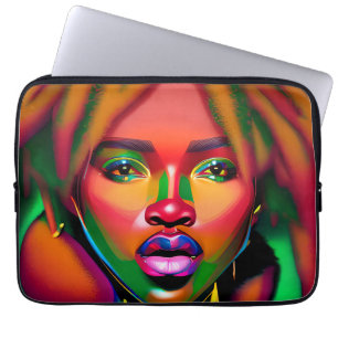 Black Girl Magic Melanin Poppin Juneteonde Queen Laptop Fodral