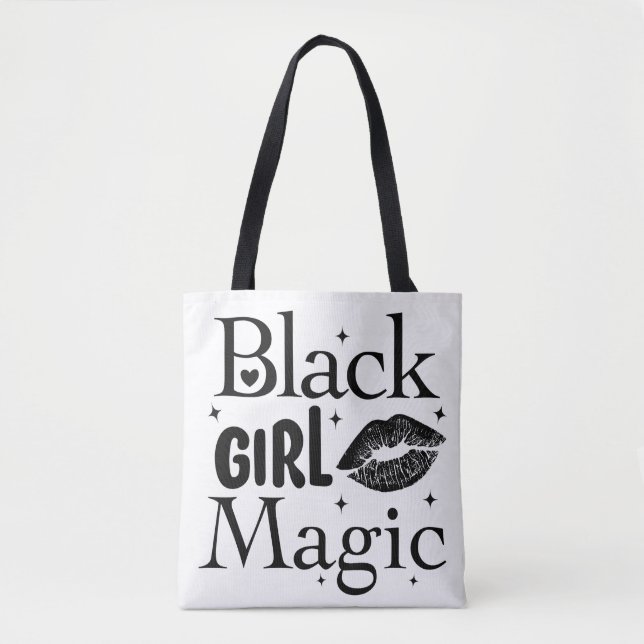 Black Girl Magic Tote Bag - Empowerment & Stil Tygkasse (Framsida)