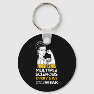 Black Girl Många Sclerosis Warrior Strong Woman Nyckelring