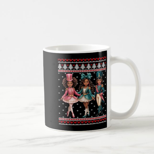 Black Girl Nutcracker Western Nutcracker Bow Ugly  Kaffemugg (Höger)