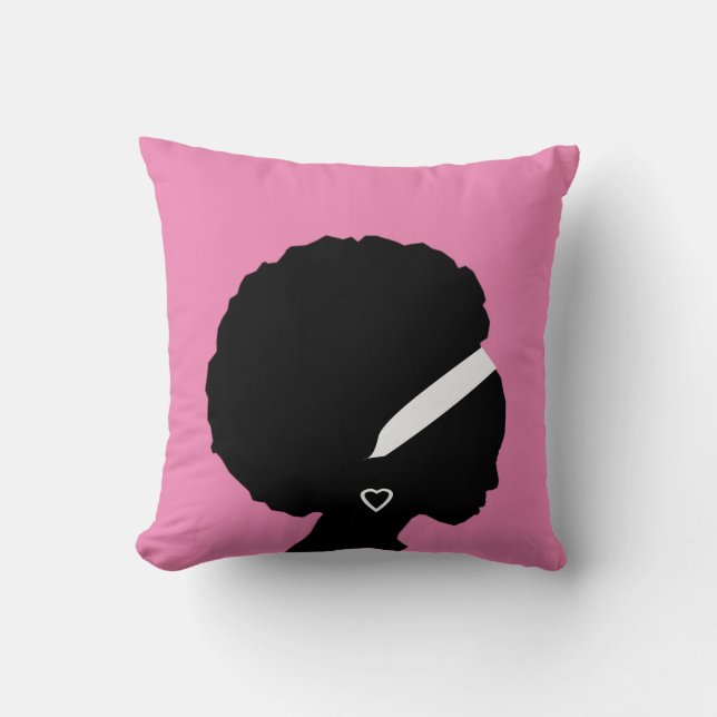 BLACK GIRL PILLOW KUDDE (Framsida)