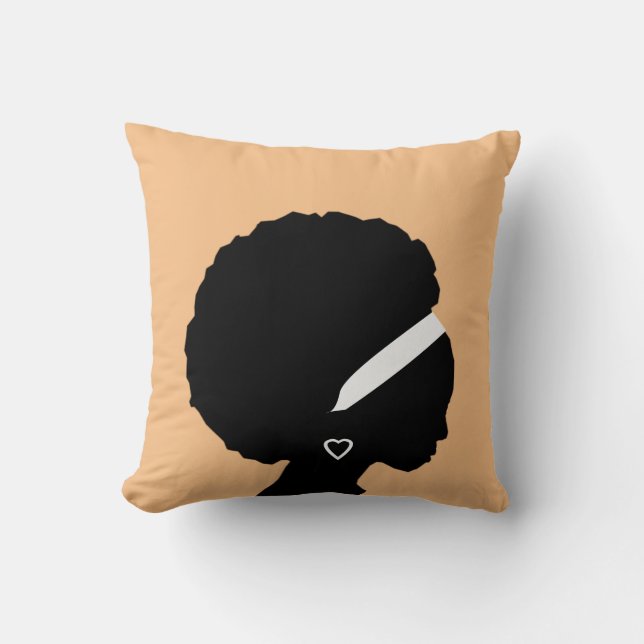 BLACK GIRL PILLOW KUDDE (Framsida)
