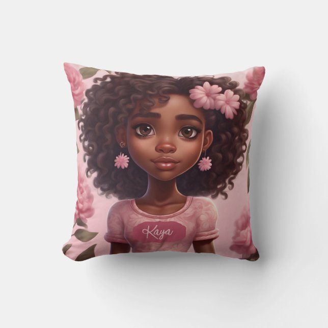 Black Girl Pillow Personlig Kudde (Framsida)