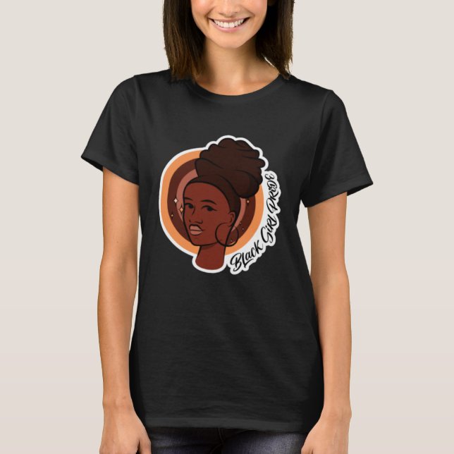 Black Girl Pride T Shirt (Framsida)