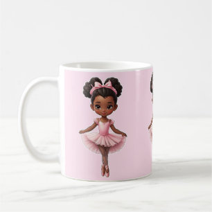 Black Girl Rosa Ballerina Ballet Kaffemugg