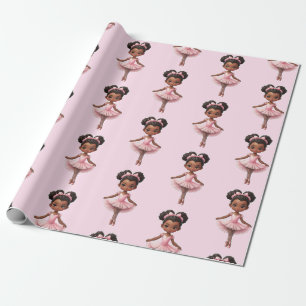 Black Girl Rosa Ballerina Ballet Presentpapper
