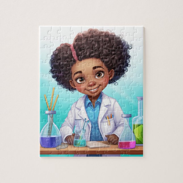 Black Girl Scientist #1 Pussel (Vertikal)