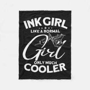 Bläck Girl - Tattoo Älskare Tattooist Tattoo Artis Fleecefilt