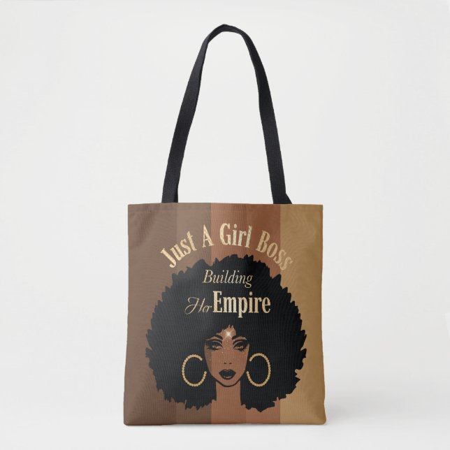 Black Girl Tote Bag Tygkasse (Framsida)