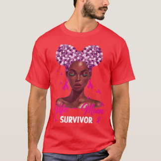 Black Girl Woman Maka Mamma Survivor Breast Cancer T Shirt