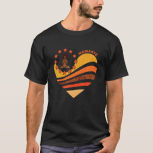 Black Girl Yoga Namaste Heart Melanin Junth Funn T Shirt