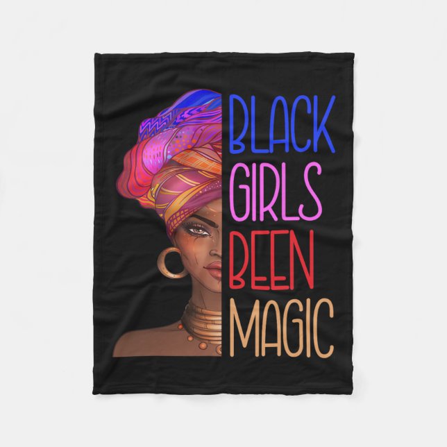 Black Girls Been Magic African American Queen for  Fleecefilt (Framsidan)