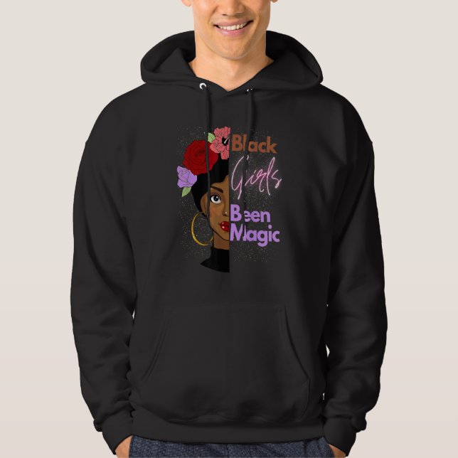 Black Girls Been Magic African American Queen For  Hoodie (Framsida)