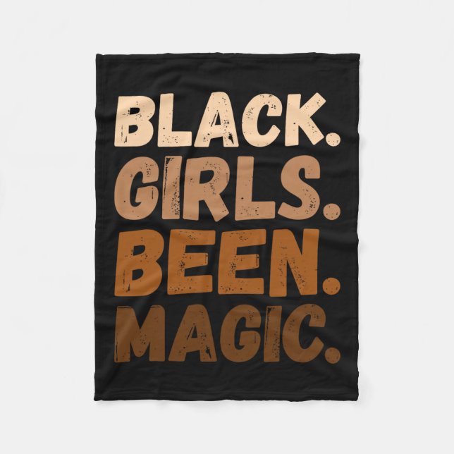 Black Girls Been Magic Melanin African American Af Fleecefilt (Framsidan)