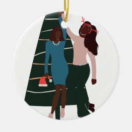 Black Girls Best Friend-jul Julgransprydnad Keramik