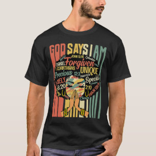 Black Girls Gud säger att jag är svart historiemån T Shirt