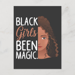 Black Girls har varit Magic African Girl Afro Wome Vykort