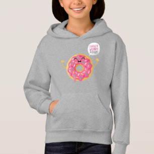 Black Girls Hoodie Sweets Donut Worry BE Lycklig Tee Shirt