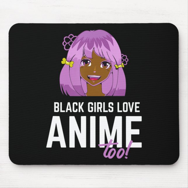 Black Girls Kärlek Anime för afrikansk amerikan Musmatta (Framsidan)