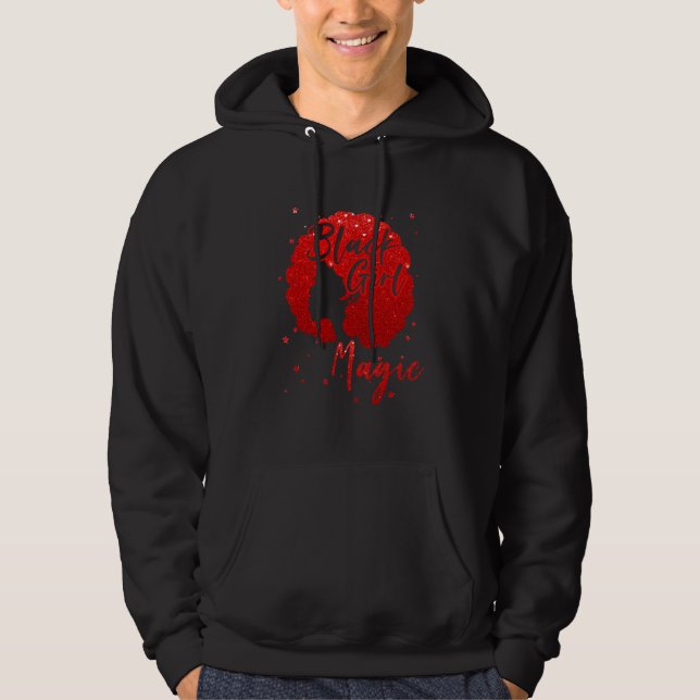 Black Girls Magic African American Woman With Natu Hoodie (Framsida)