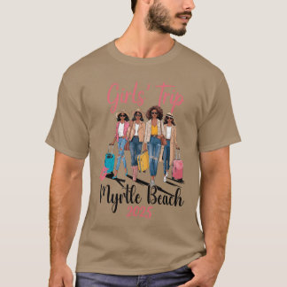 Black Girls Resa Myrtle Beach 2025 Vacation Birthd T Shirt