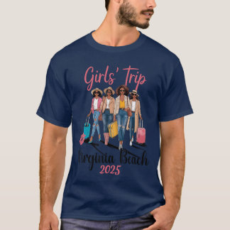 Black Girls Resa Virginia Beach 2025 Vacation Birt T Shirt