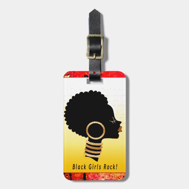 Black Girls Sten Bagagebricka (Vertikal Framsida)