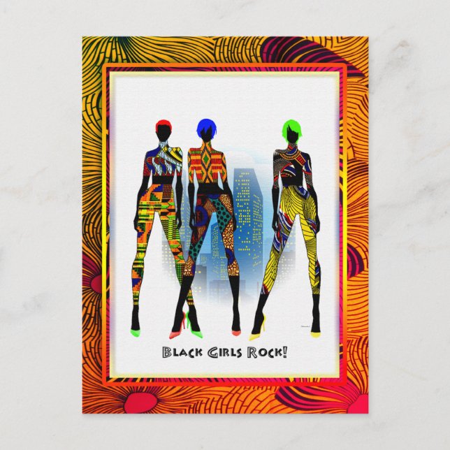 Black Girls Sten! Vykort (Framsida)